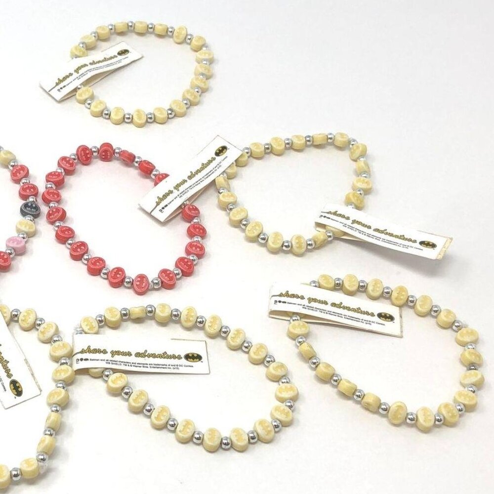Batman Beaded Friendship Bracelets Yellow/Red